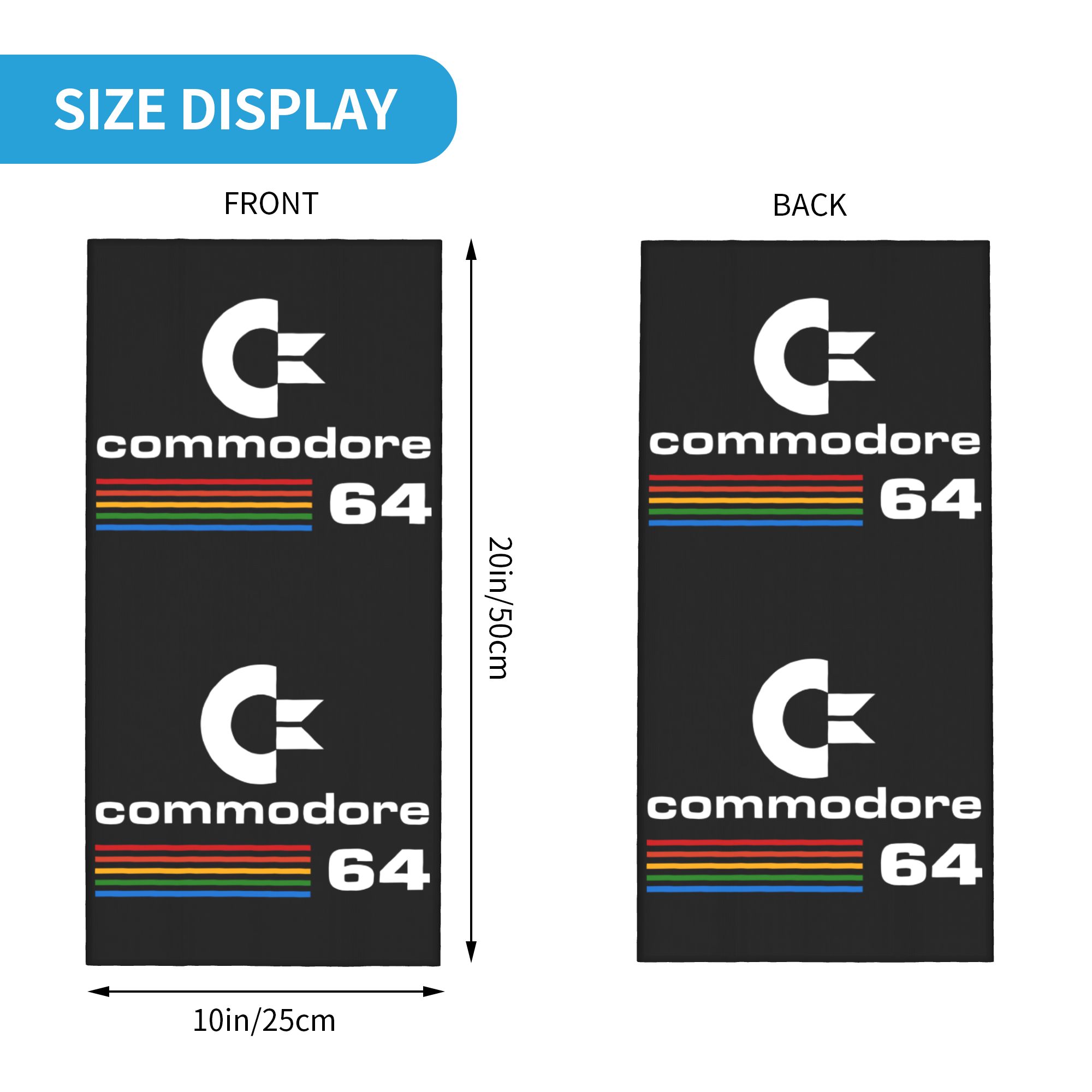 Custom Commodore 64 Bandana Ne - Neck Gaiter Face Cover avis et prix