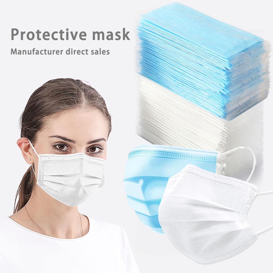 50/100Pcs Disposable Mask for  - Disposable Mask Blue avis et prix