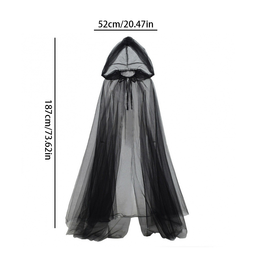 2pcs Set of Black Veil Cape An - Black Face Mask Pack avis et prix