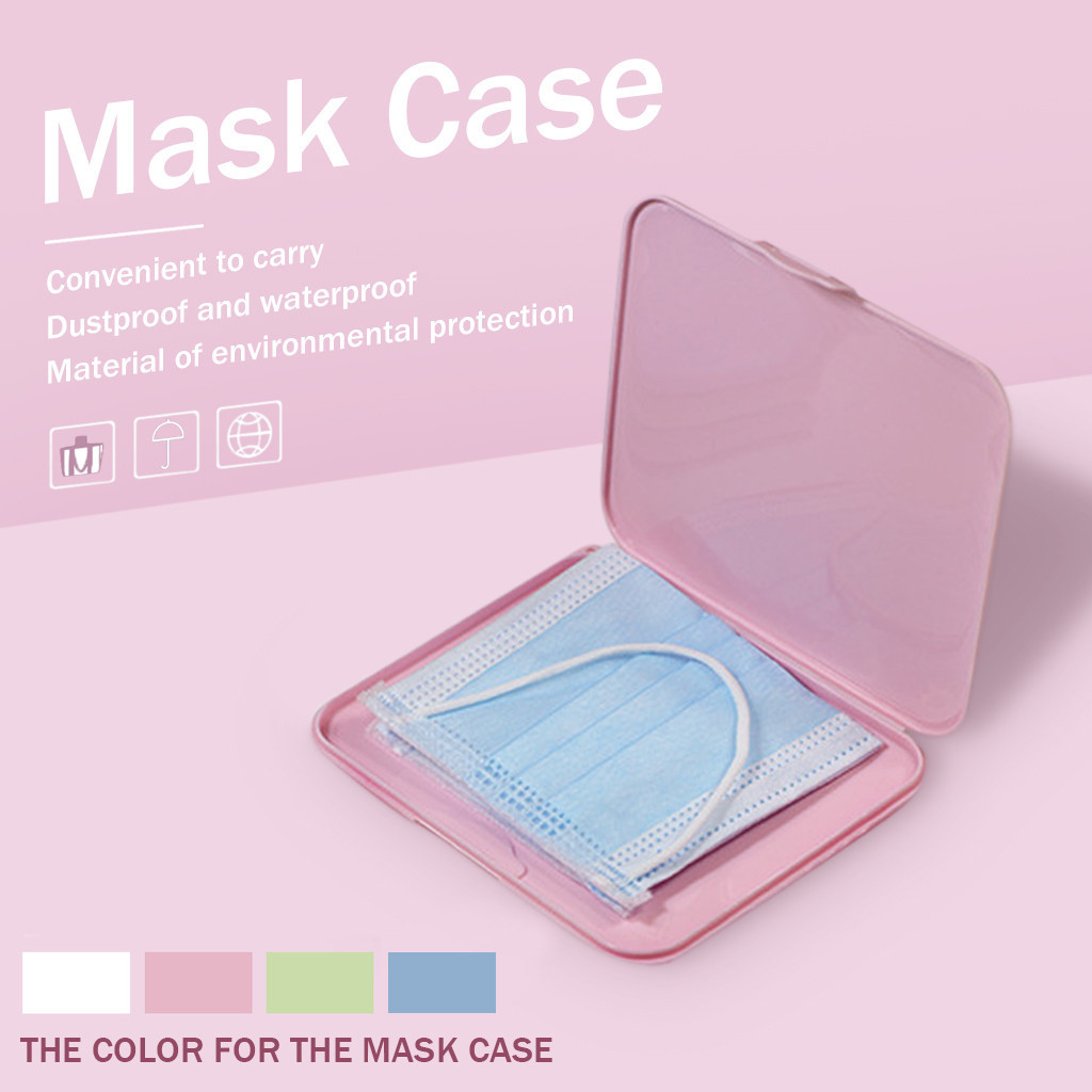 Pink Mask Cover Green Box Mask - Face Mask Storage Box avis et prix