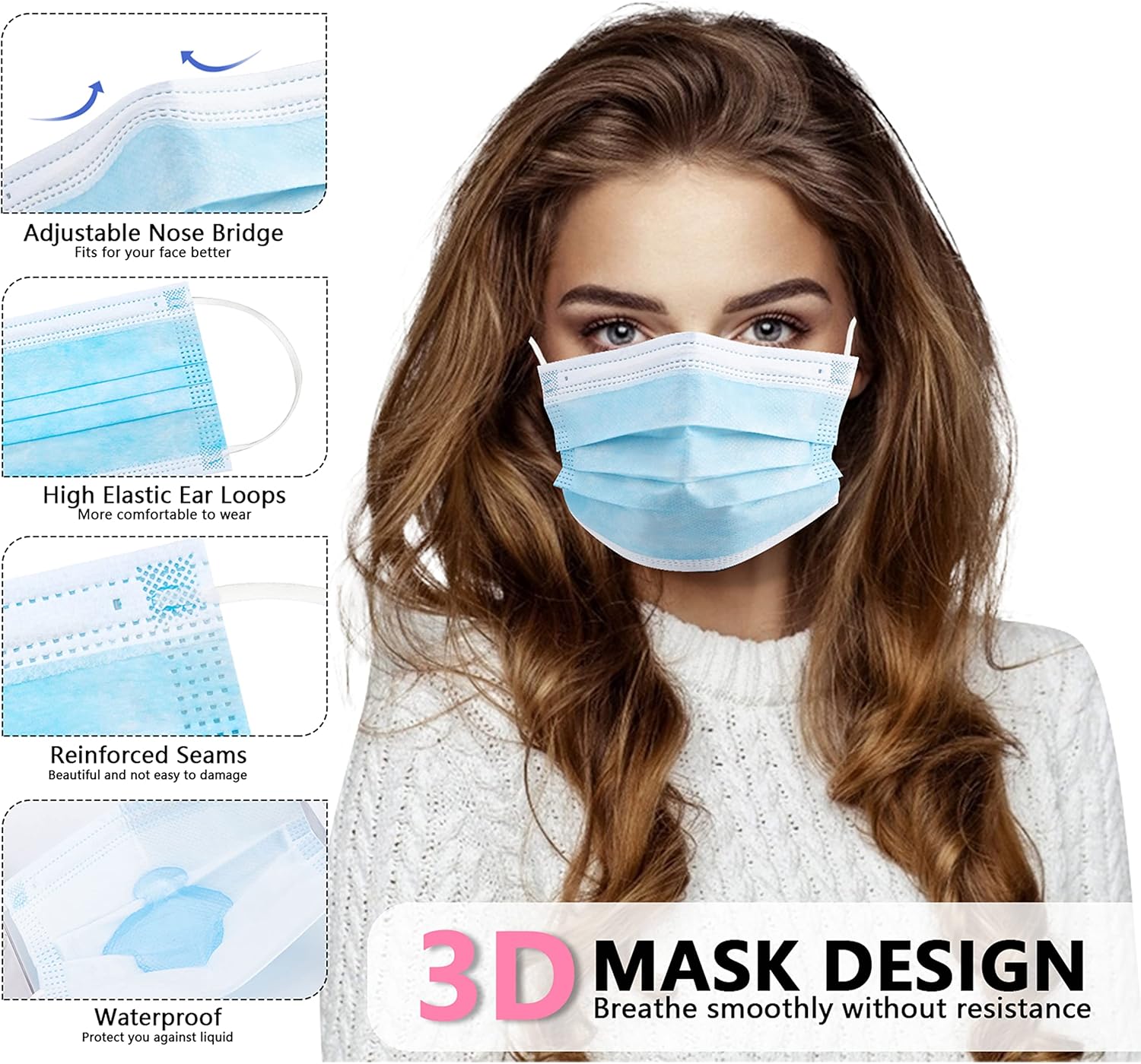 100pcs blue disposable protect - Disposable Mask Blue avis et prix
