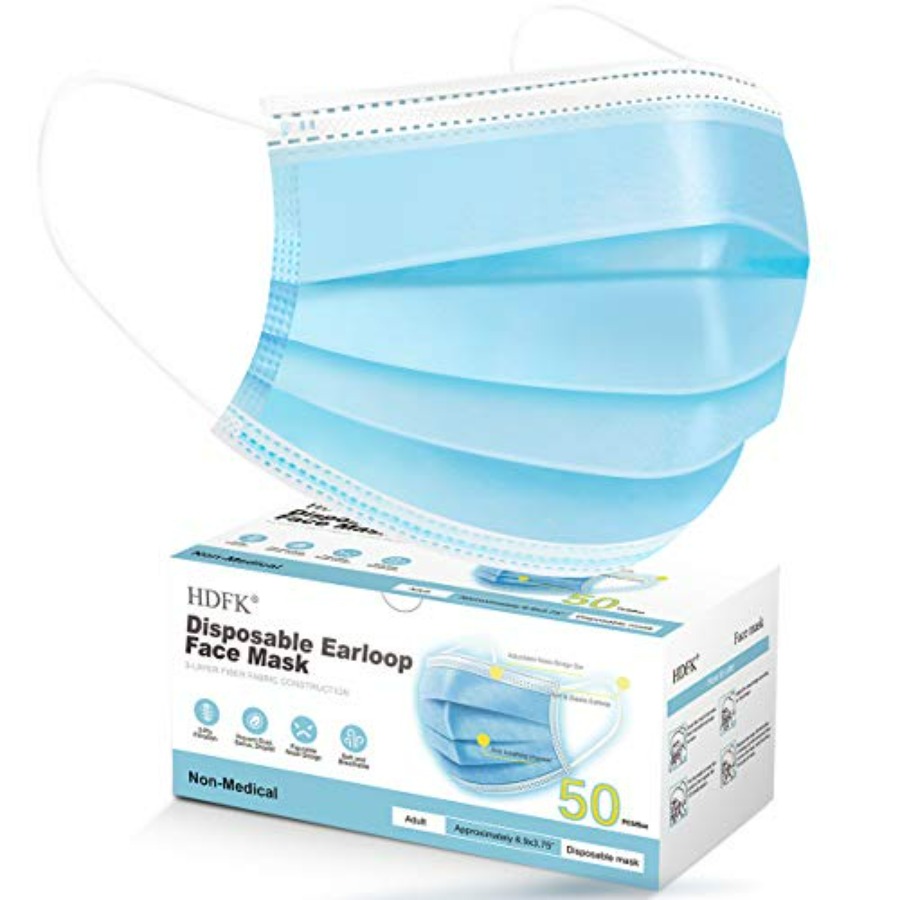 Face Mask Disposable Adults 3P - Disposable Mask Blue avis et prix