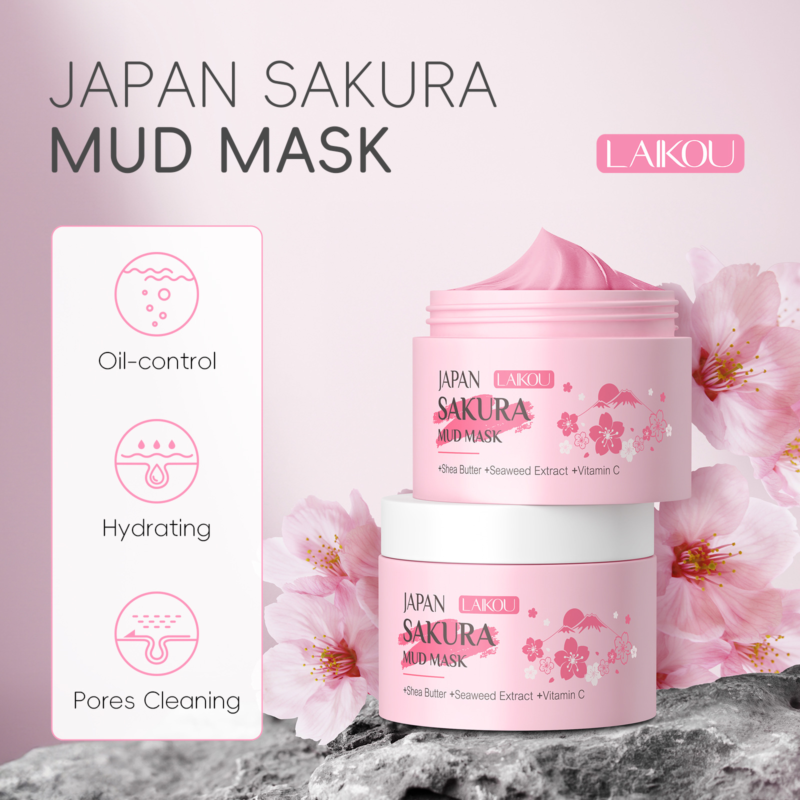 LAIKOU Sakura Clay Mask 25g 90 - Dust Mask Construction avis et prix