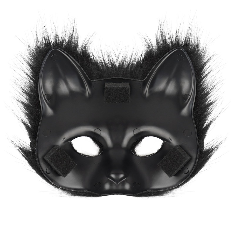 Furry Cat Ears Mask Tail & Paw - Black Face Mask Pack avis et prix