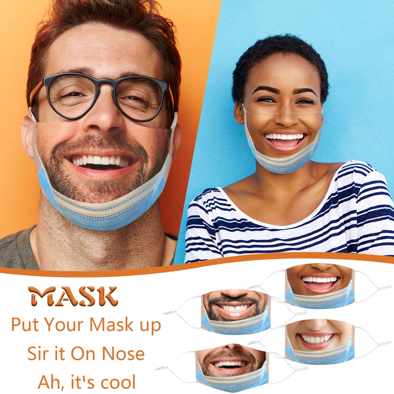 Adult Funny Mouth Mask Funny C - Cloth Face Mask Washable avis et prix