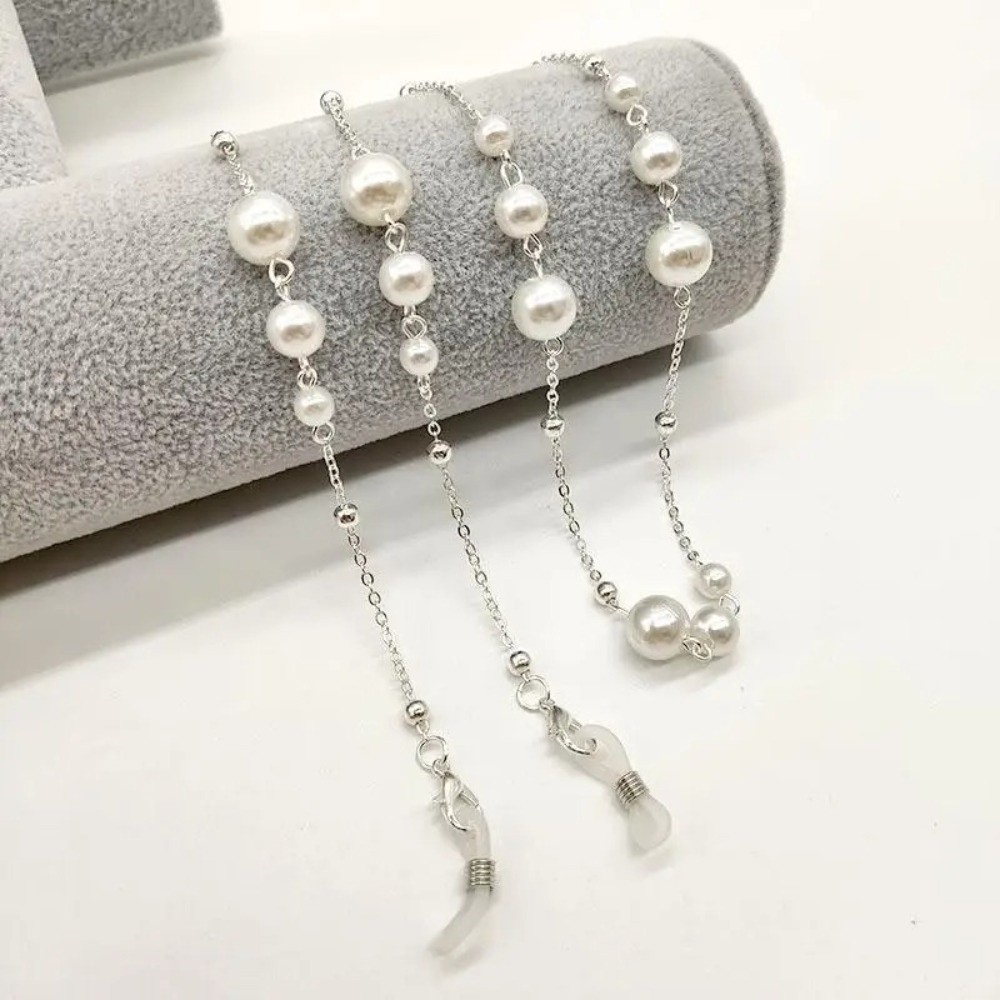Trendy Pearl Beaded Sunglass C - Mask Lanyard Adjustable avis et prix