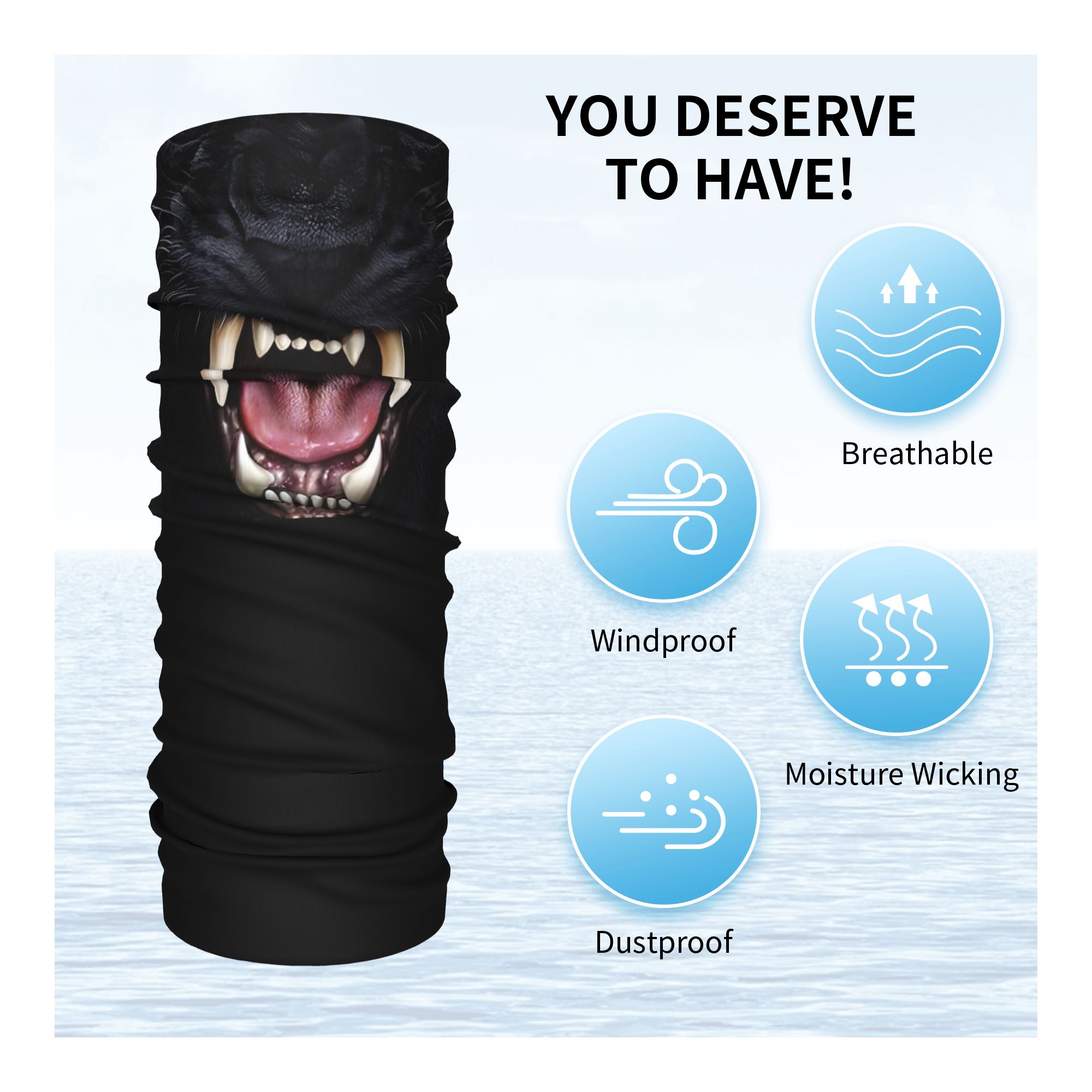 Custom Black Panther Animal He - Neck Gaiter Face Cover avis et prix