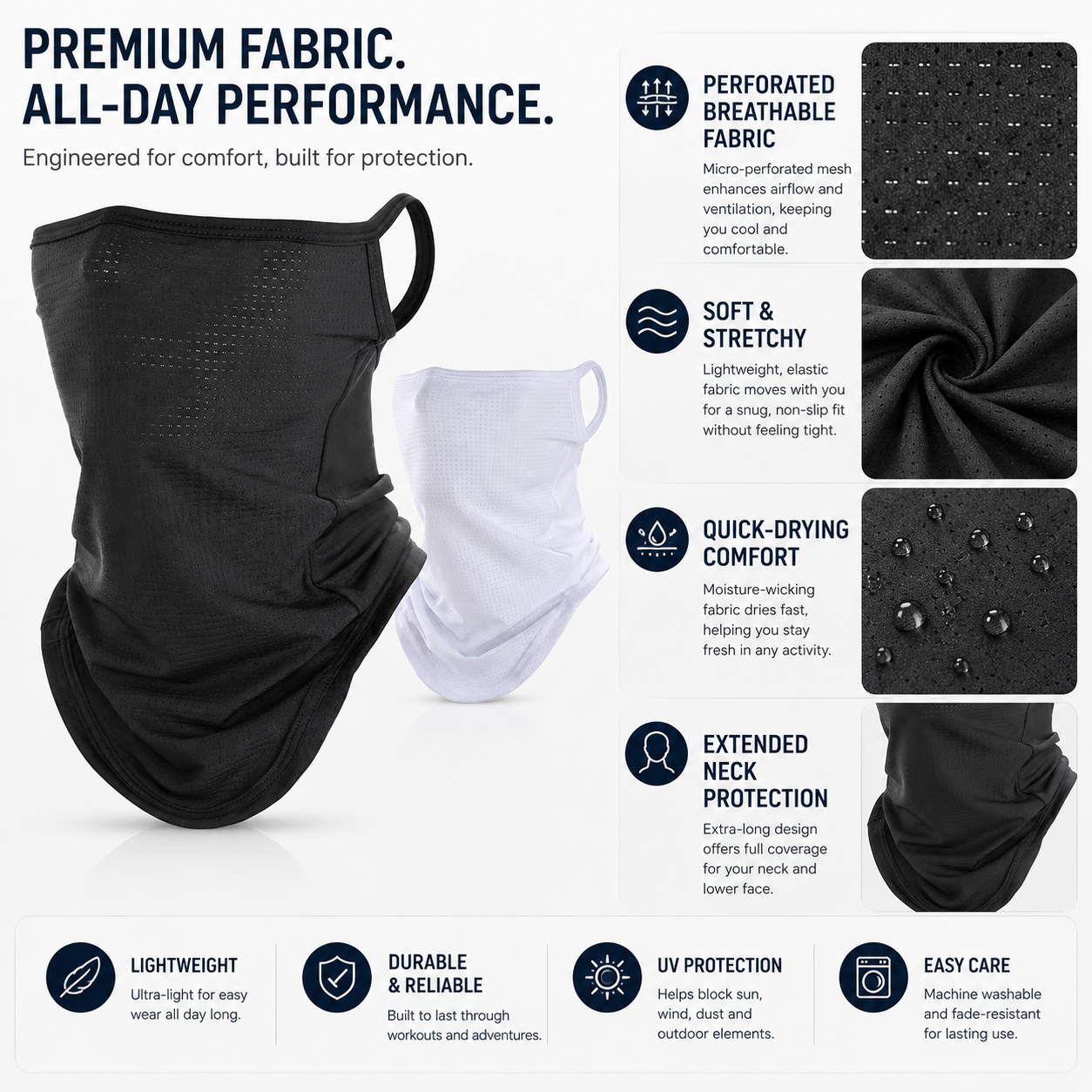 Breathable Quick-Dry Neck Gait - Respirator Half Face avis et prix