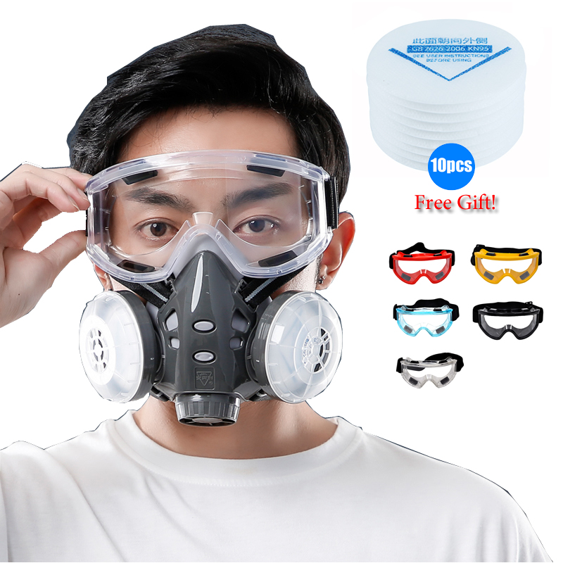 Half Face Dust Mask Safety Gog - Kn95 Respirator Mask avis et prix
