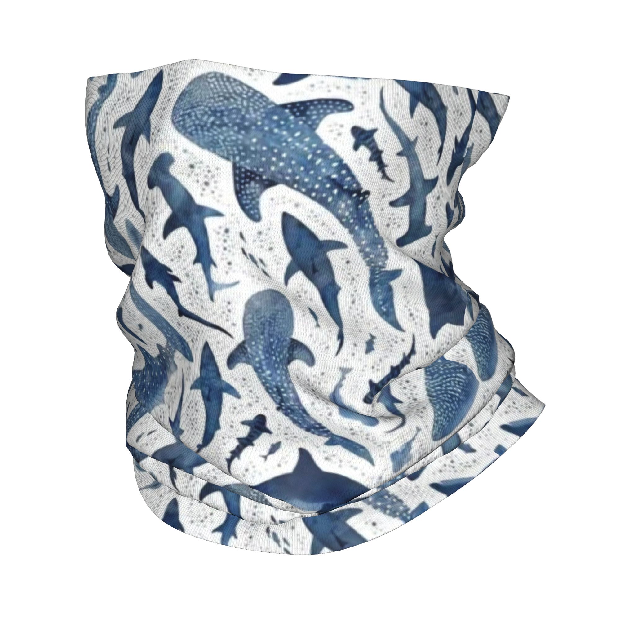 Custom Blue Watercolour Shark  - Neck Gaiter Face Cover avis et prix