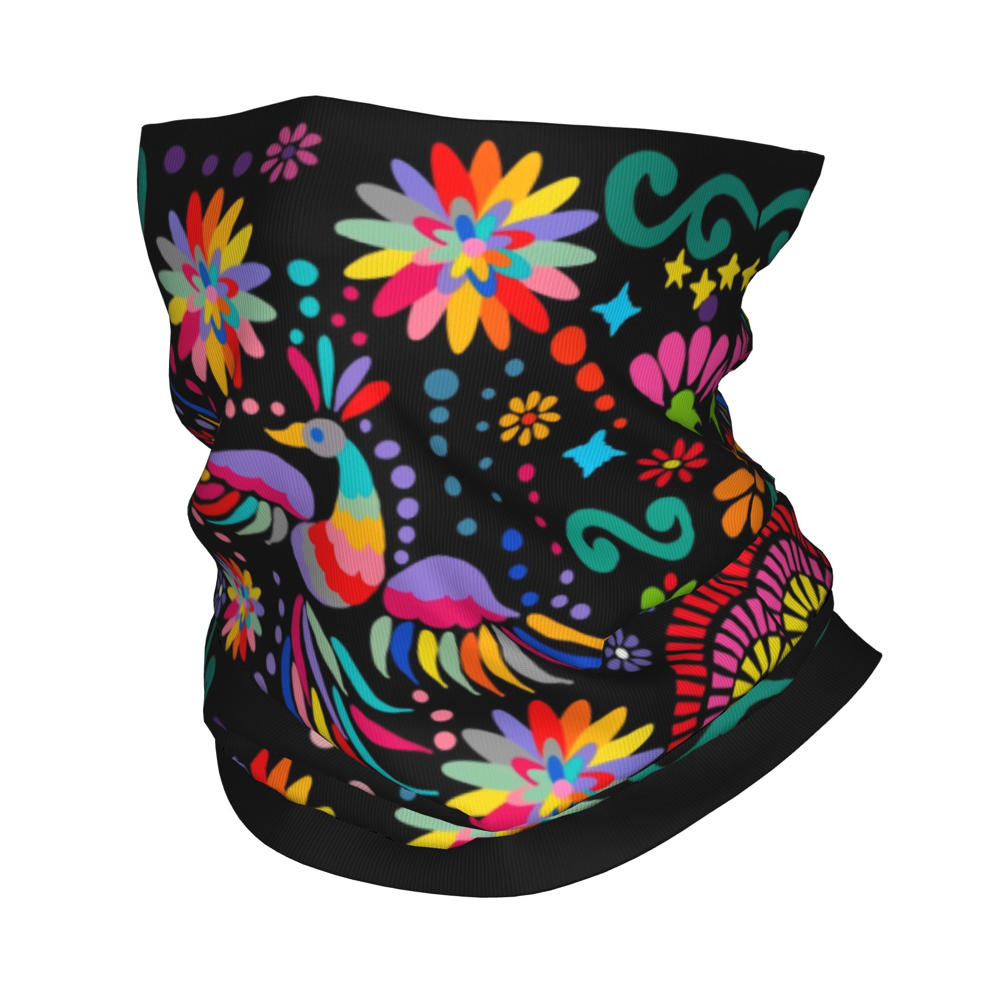 Custom Mexican Floral Flower T - Neck Gaiter Face Cover avis et prix