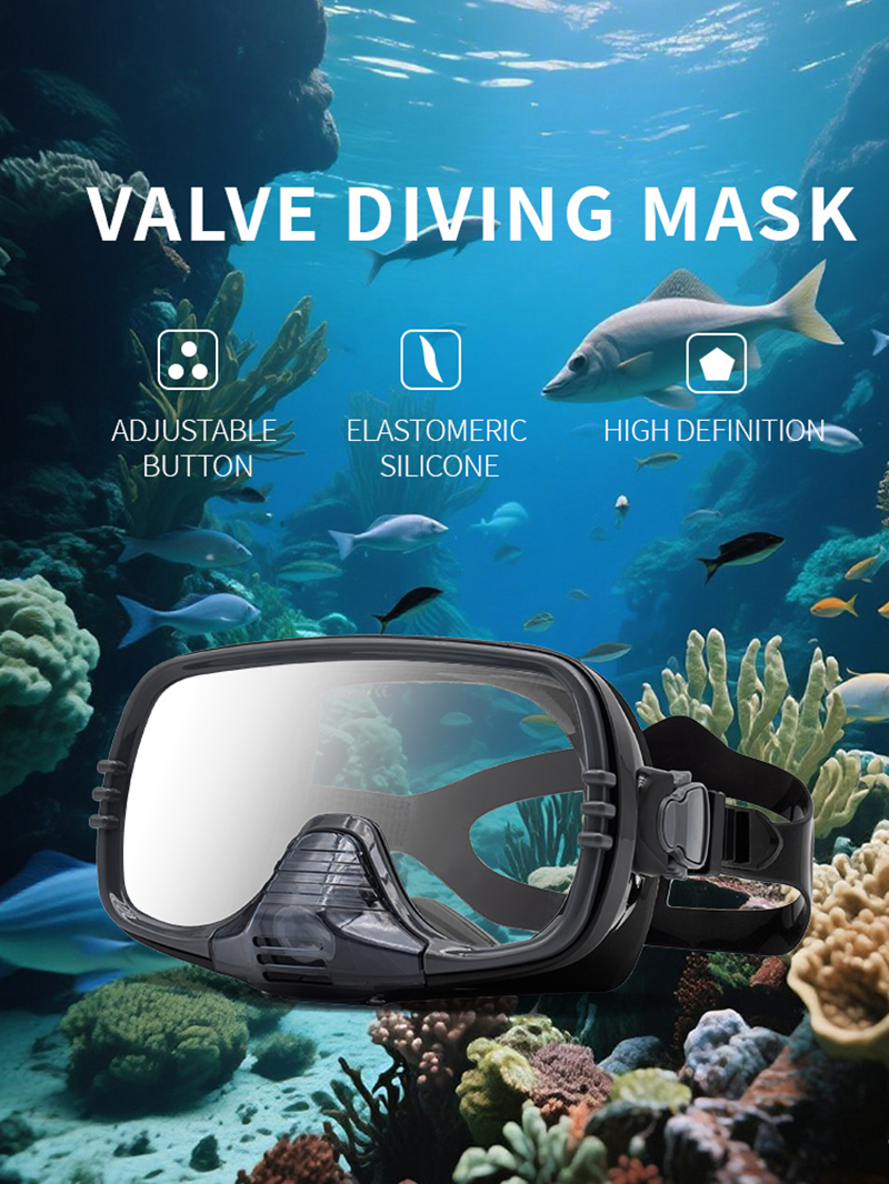 New Large Frame Diving Mask wi - Silicone Mask Bracket avis et prix