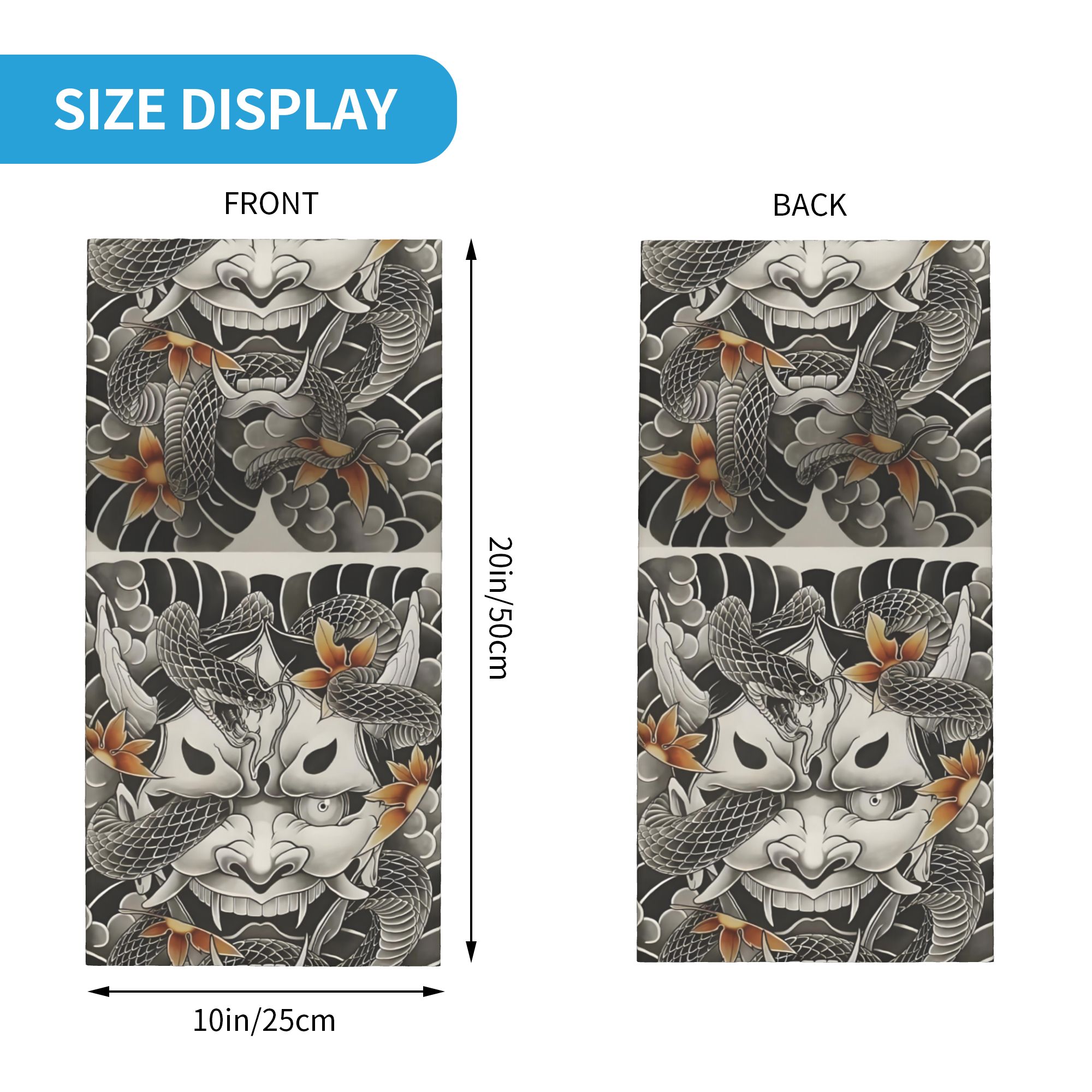 Custom Samurai Oni Demon Banda - Neck Gaiter Face Cover avis et prix
