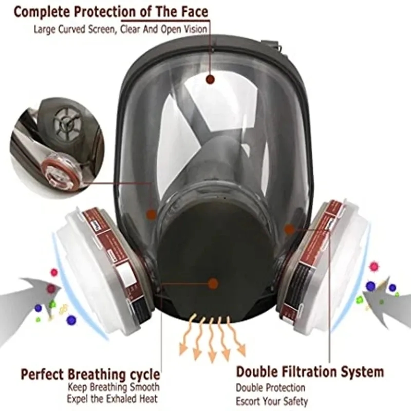 Large Size 6800 Gas Mask Full  - Kn95 Respirator Mask avis et prix
