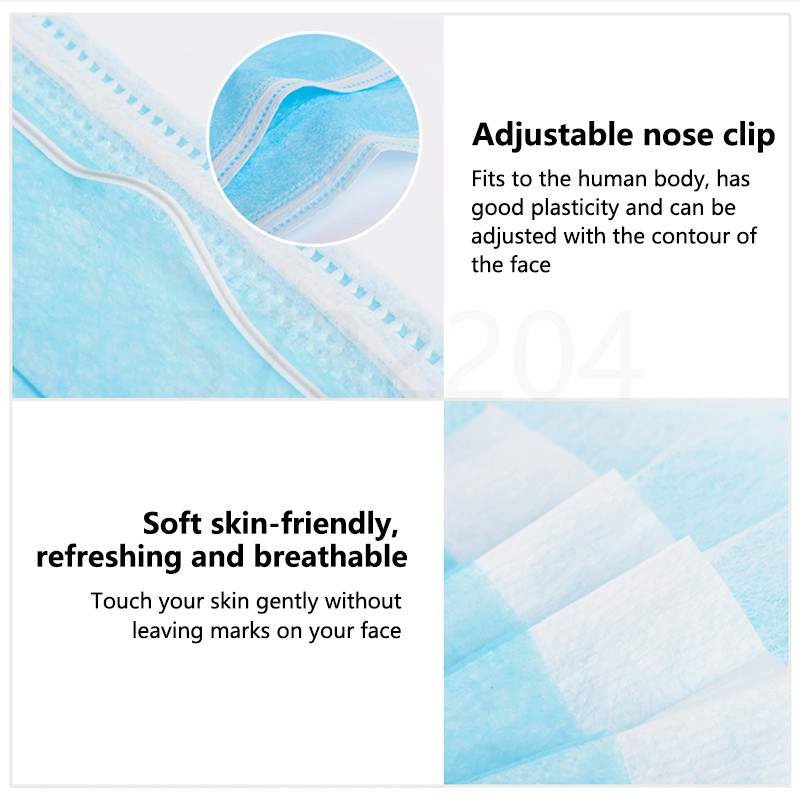 10/50/100/200PCS Disposable Ma - Disposable Mask Blue avis et prix