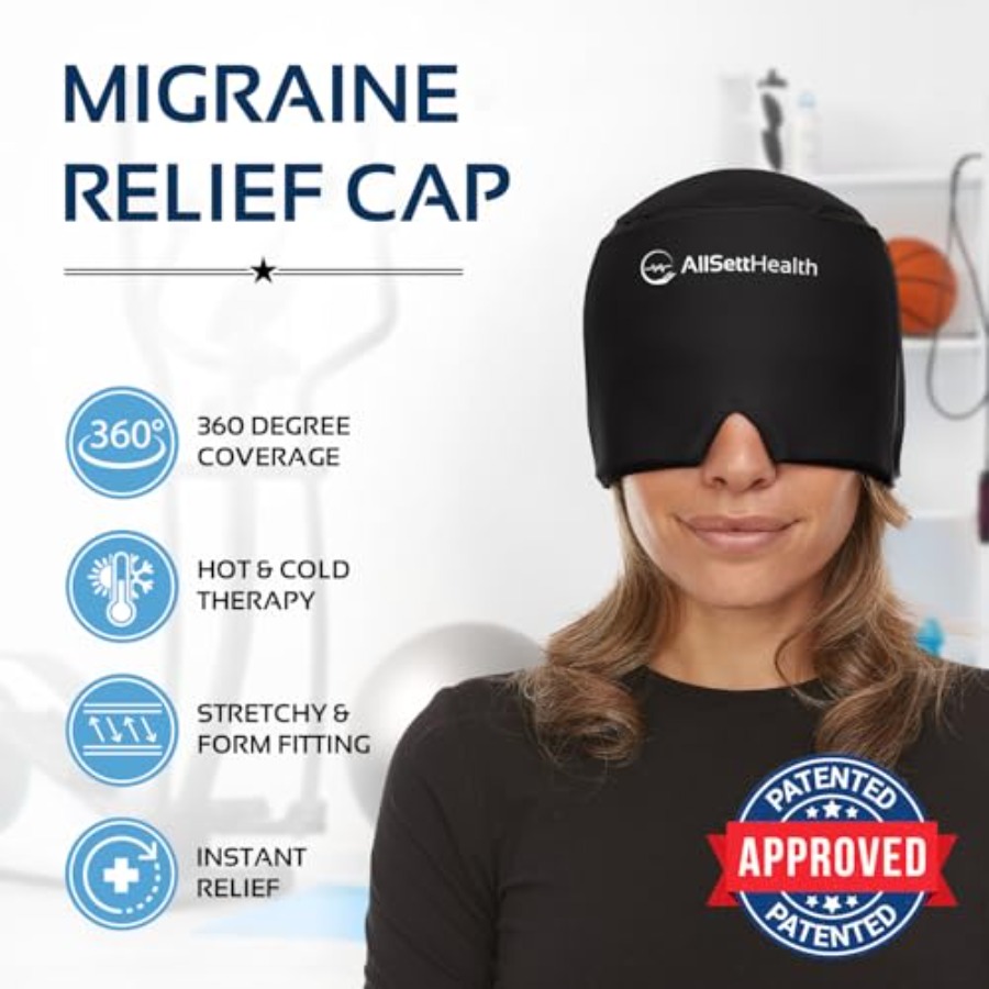 Migraine Relief Cap Ice Head W - Black Face Mask Pack avis et prix