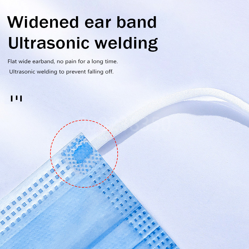 10-500pcs Disposable Adults in - Disposable Mask Blue avis et prix