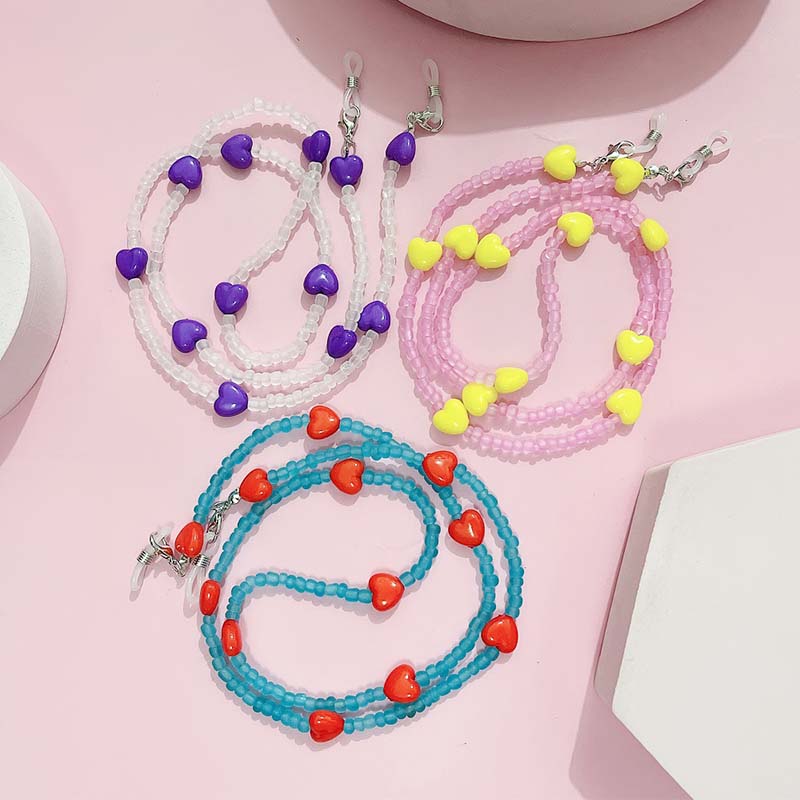 Trendy Peach Heart Anti Slip R - Mask Chain Holder avis et prix